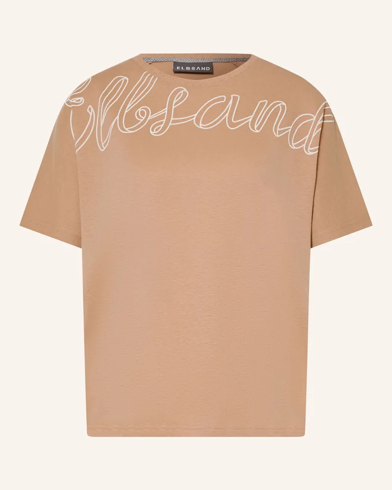 ELBSAND T-Shirt Zanna braun Camel
