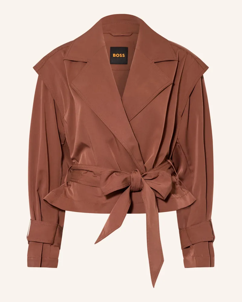 HUGO BOSS Trench-Jacke Jophelia rot Dunkelrot