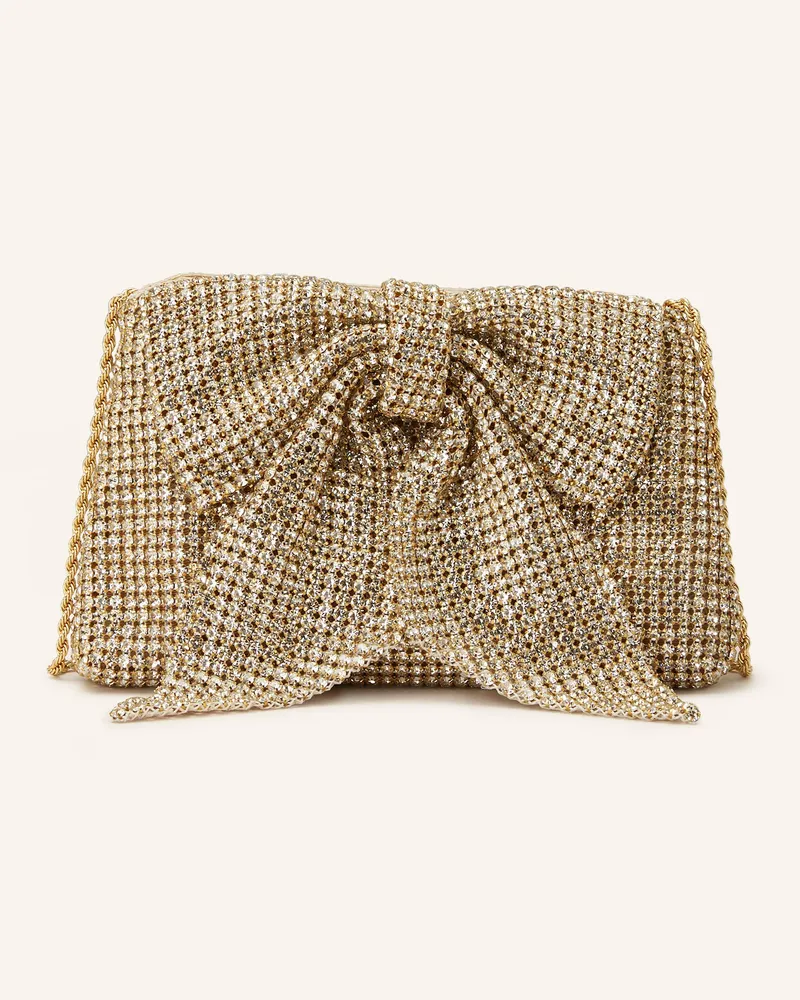 Loeffler Randall Clutch JOLENE mit Schmucksteinen Gold