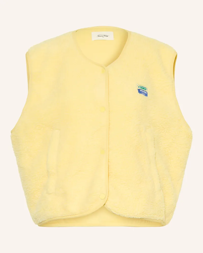 American Vintage Teddyfell-Weste gelb Gelb