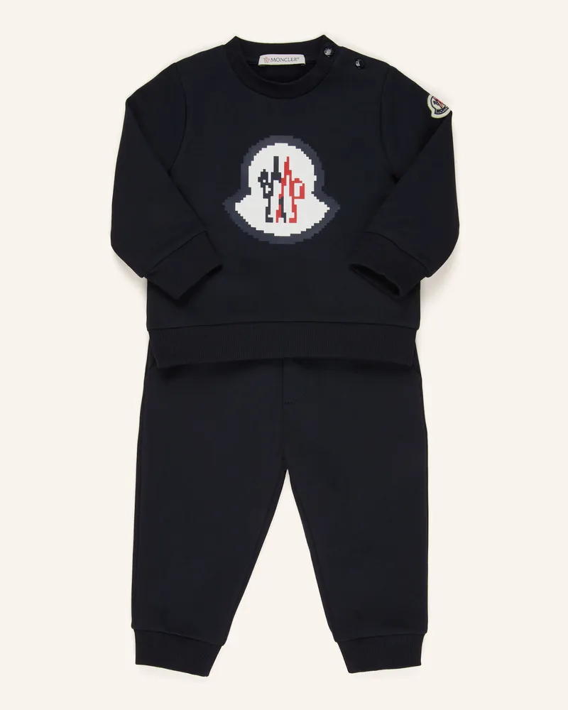 Moncler Set: Sweatshirt Und Sweatpants blau Dunkelblau
