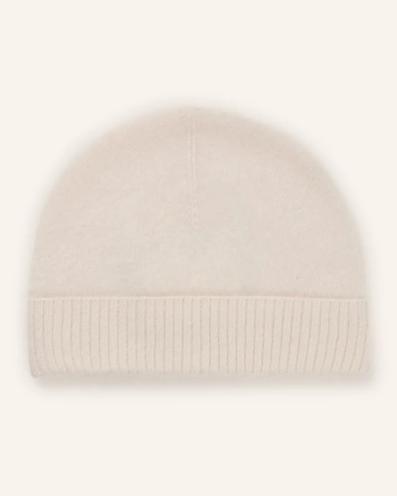 Mrs & HUGS Beanie Aus Cashmere weiss Ecru