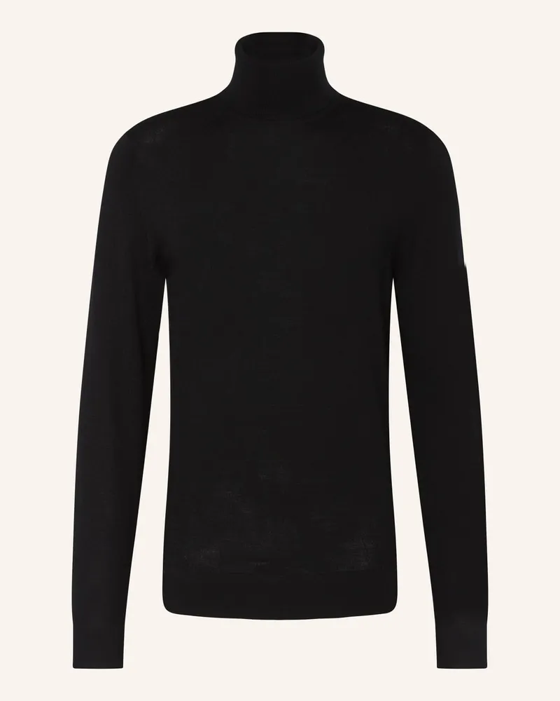 Calvin Klein Rollkragenpullover aus Merinowolle Schwarz