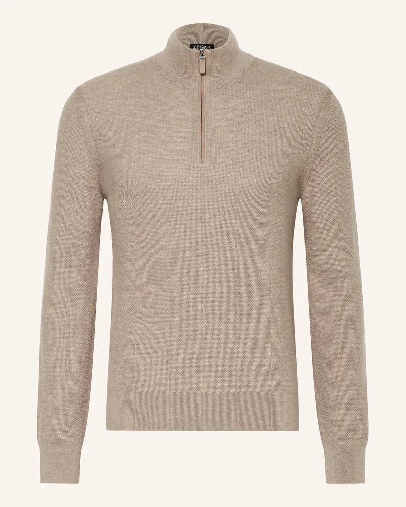 Ermenegildo Zegna Cashmere-Troyer Camel