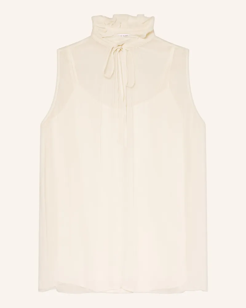 Mrs & HUGS Top Mit Rüschen beige Creme