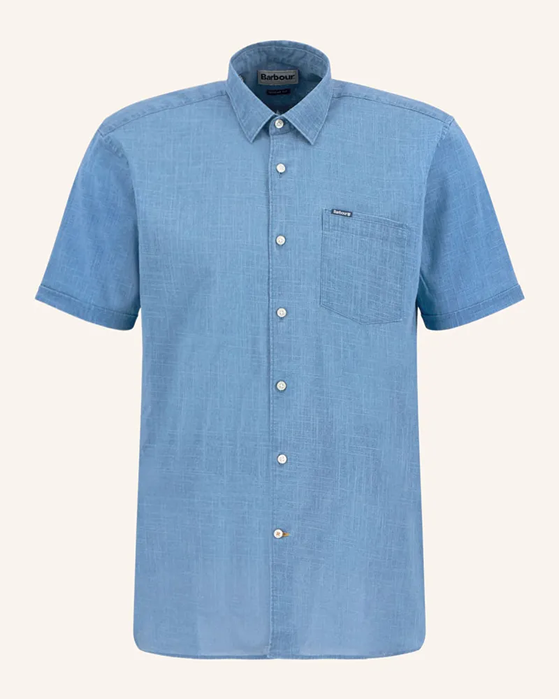 Barbour Kurzarm-Hemd Regular Fit Blau