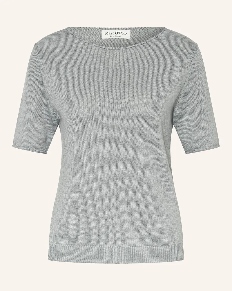 Marc O'Polo Strickshirt mit Leinen Blaugrau