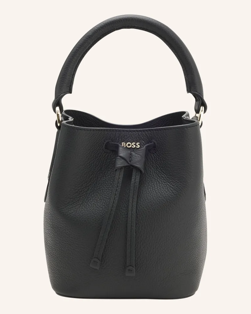 HUGO BOSS Umhängetasche LENAH SM BUCKET Schwarz