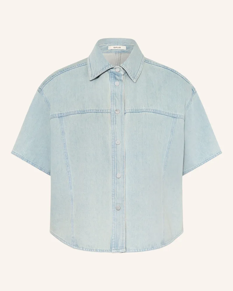 OPUS Jeansbluse Ferluna Breath blau Hellblau