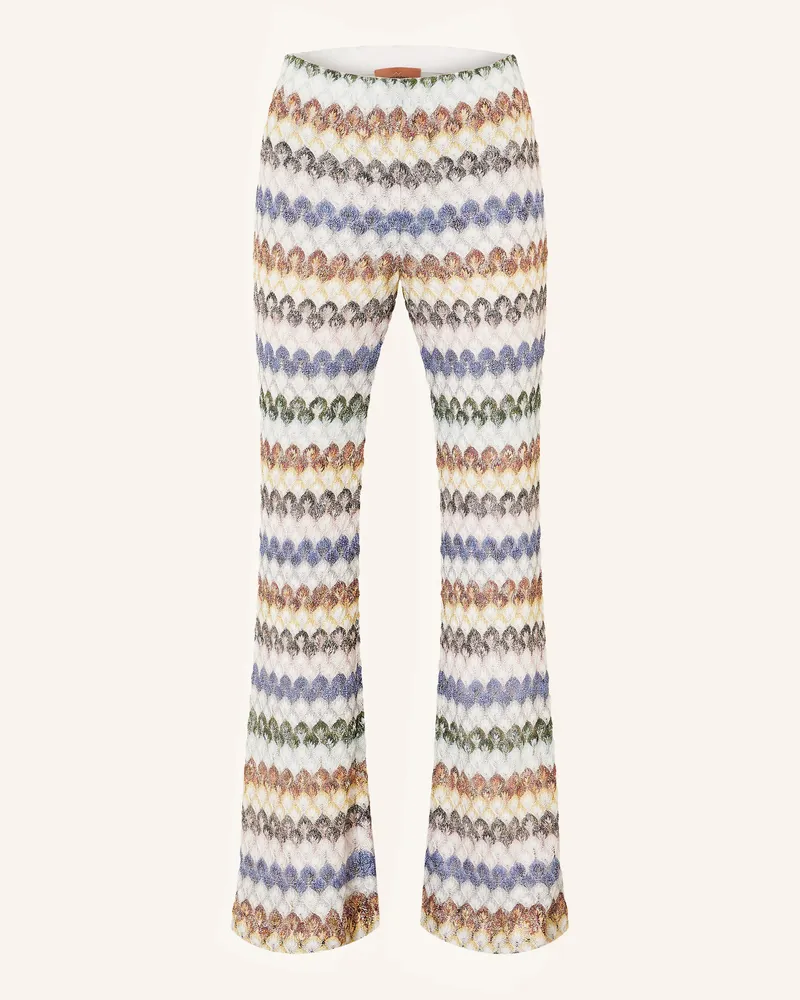 Missoni Strickhose Mit Glitzergarn weiss Weiss