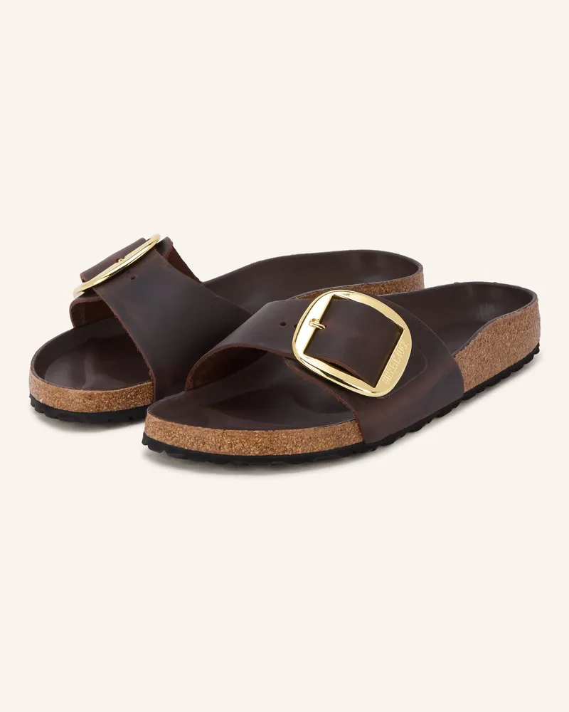 Birkenstock Pantoletten Madrid Big Buckle braun Dunkelbraun