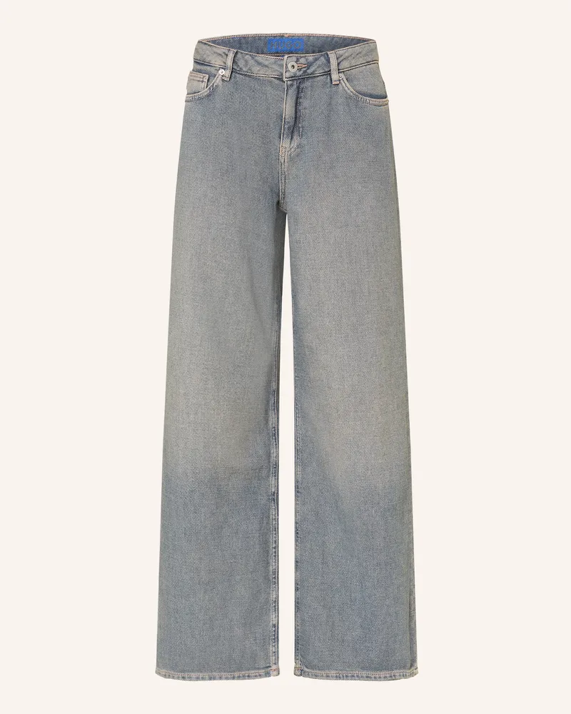 HUGO BOSS Wide Leg Jeans Gobana blau 434