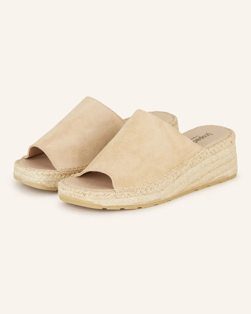 Espadrij Plateau-Pantoletten Beige