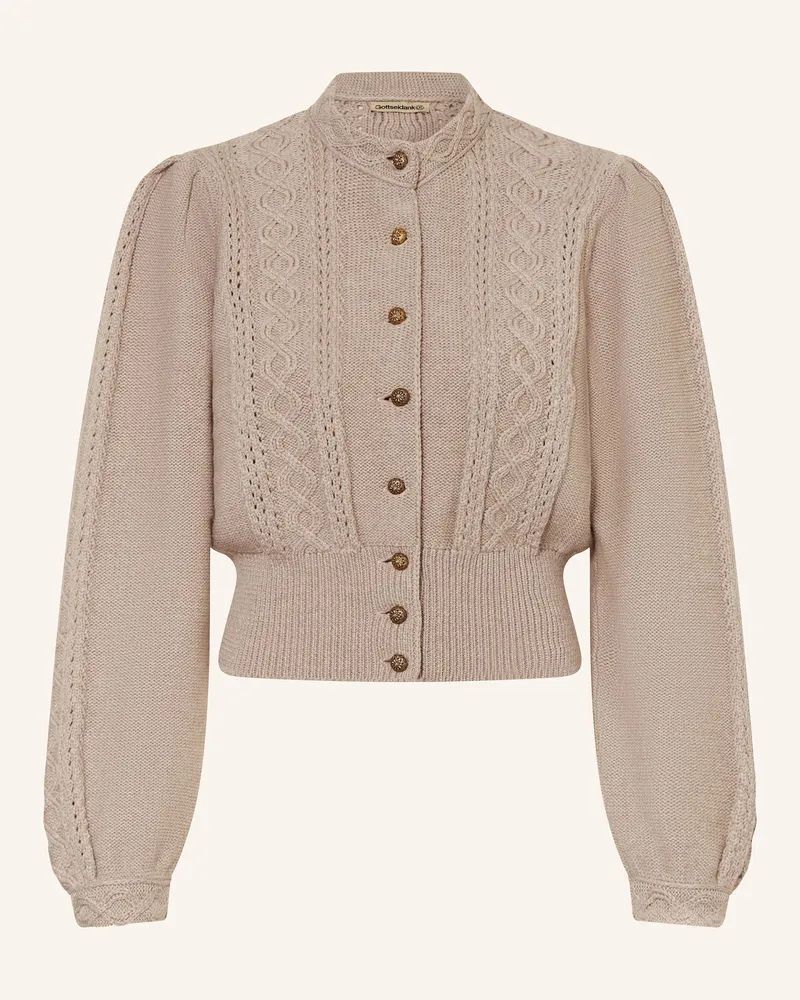 Gottseidank Strickjanker Lea Aus Merinowolle beige Taupe