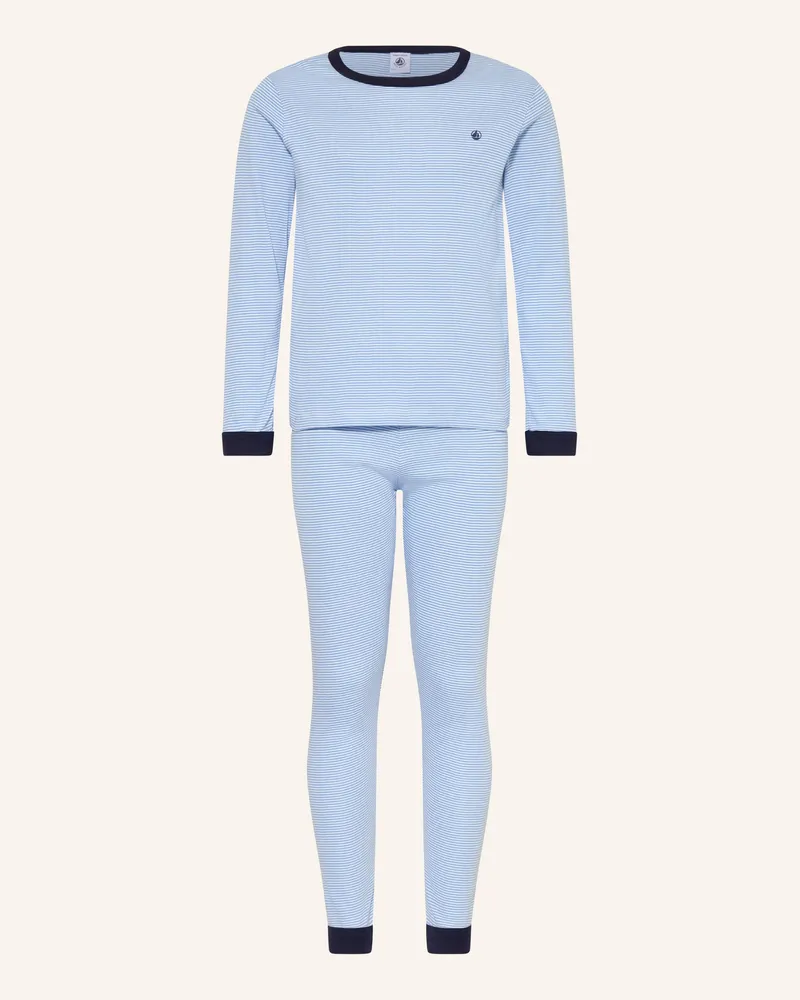Petit Bateau Schlafanzug Hellblau