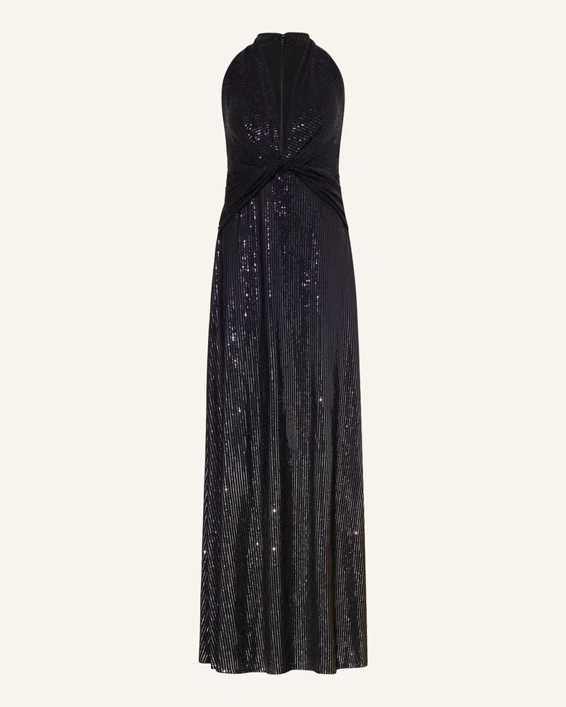 Talbot Runhof Abendkleid Aus Jersey Mit Glitzergarn blau 430