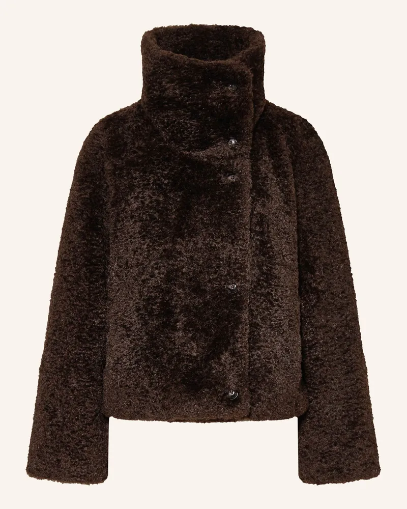 Marc O'Polo Teddyfell-Jacke Dunkelbraun