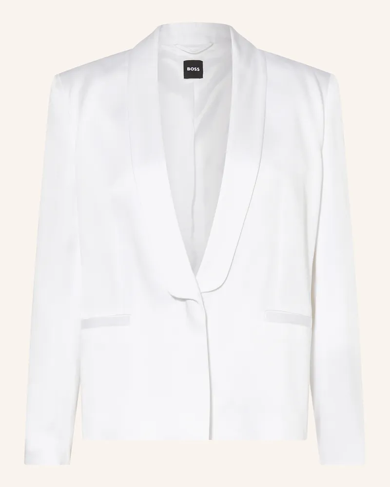HUGO BOSS Satinblazer JANKA3 Weiss