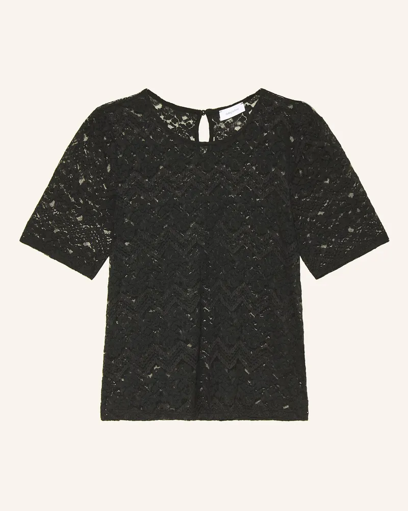 Darling Harbour T-Shirt Aus Lochspitze schwarz Black