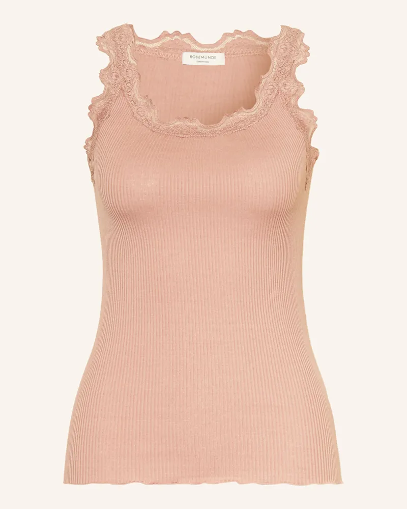 Rosemunde Seidentop Babette Mit Spitze rosa Altrosa