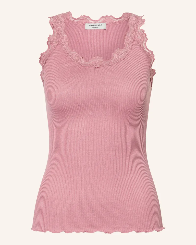 Rosemunde Seidentop Babette Mit Spitze rosa Altrosa