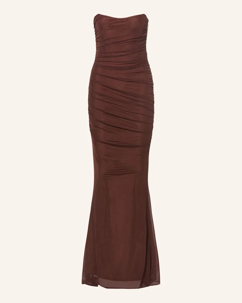 Retrofête Abendkleid Isadore Aus Mesh braun Dunkelbraun