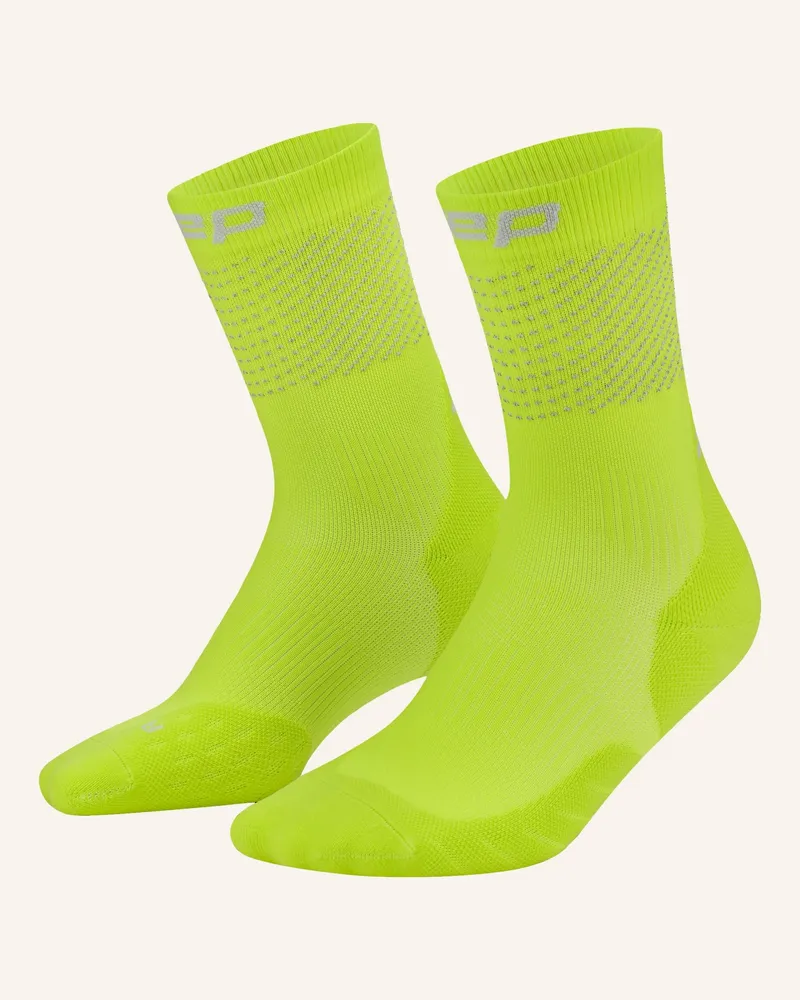 CEP Cep Cep Pro Run Reflective Socks, Mid Cut, 3.0,  Women gruen Hellgrün