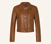 Lederjacke mit Blende