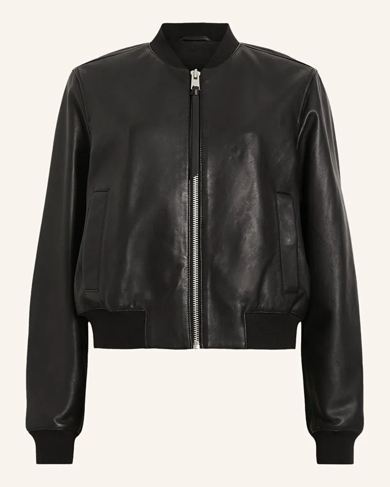 AllSaints Lederblouson Orten schwarz Schwarz
