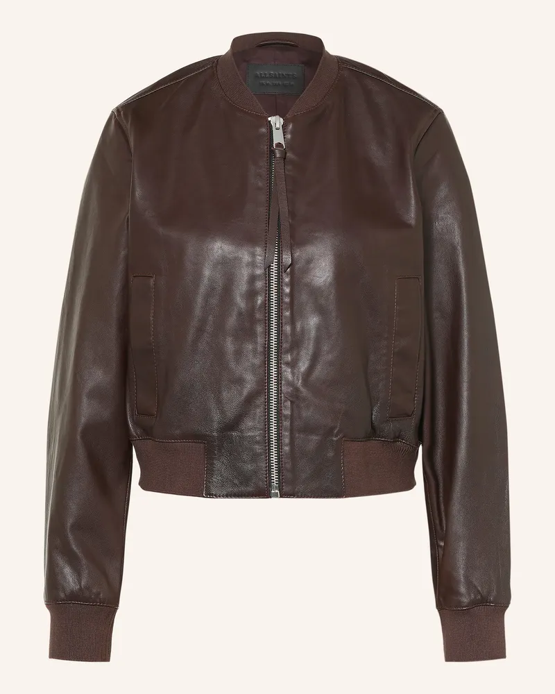 AllSaints Lederblouson Orten schwarz Schwarz