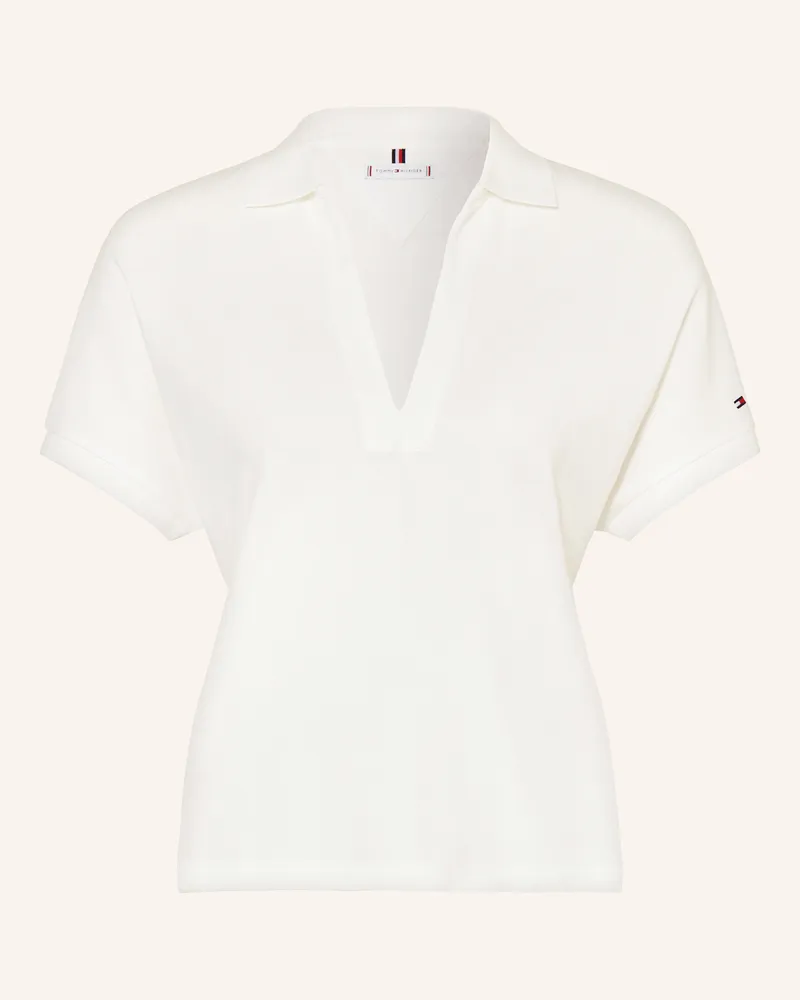 Tommy Hilfiger Piqué-Poloshirt Ecru