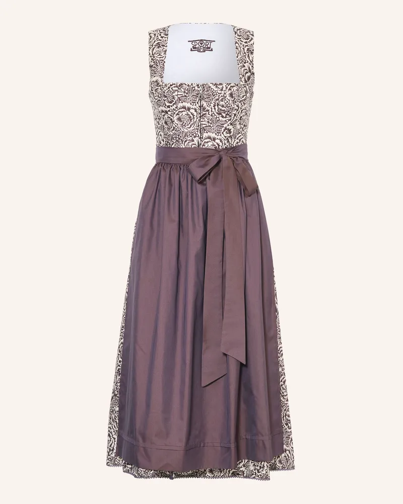 Sportalm Dirndl braun Dunkellila