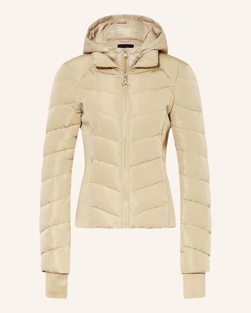Patrizia Pepe Steppjacke im Materialmix mit herausnehmbarer Blende Khaki