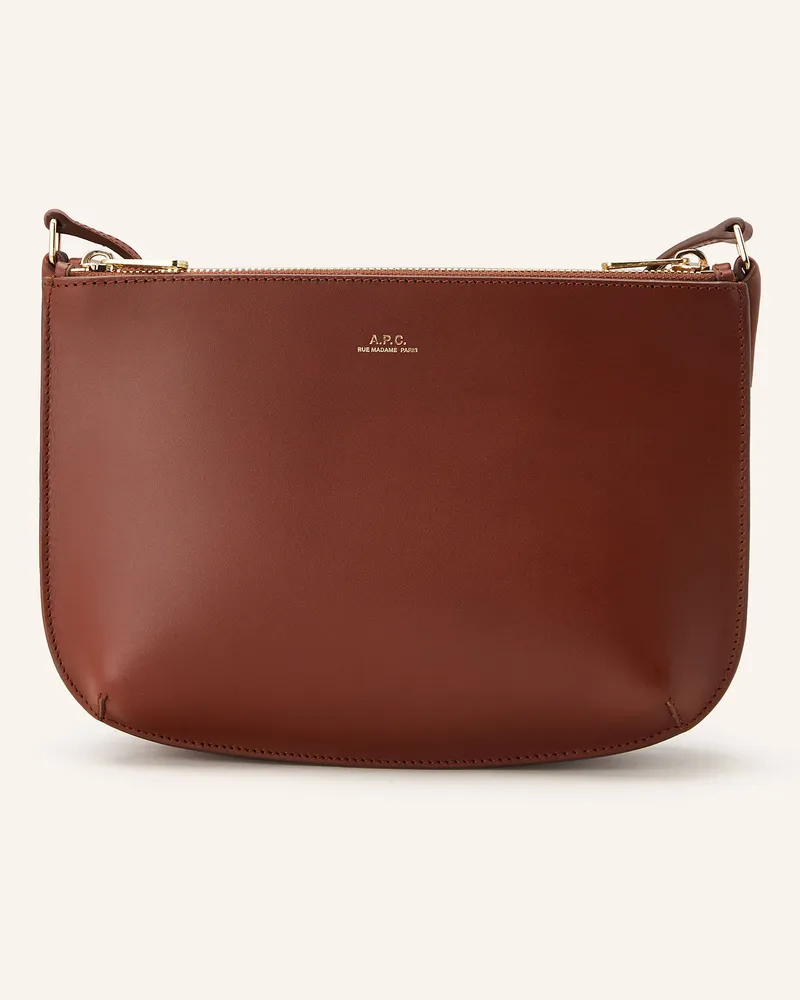 A.P.C. Umhängetasche SARAH Cognac