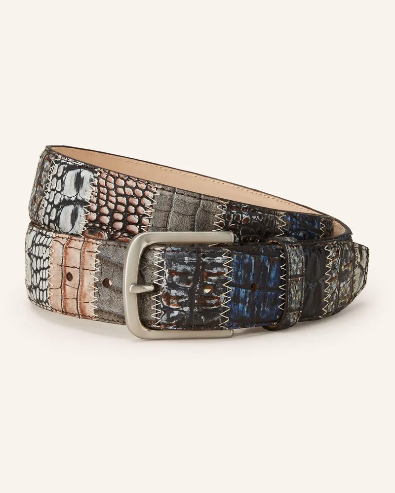 Lindenmann Ledergürtel Dunkelblau