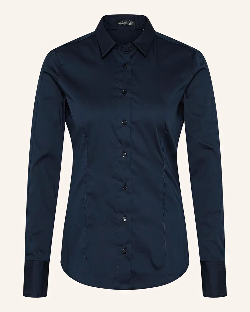 van Laack Bluse Modern Fit blau Dunkelblau