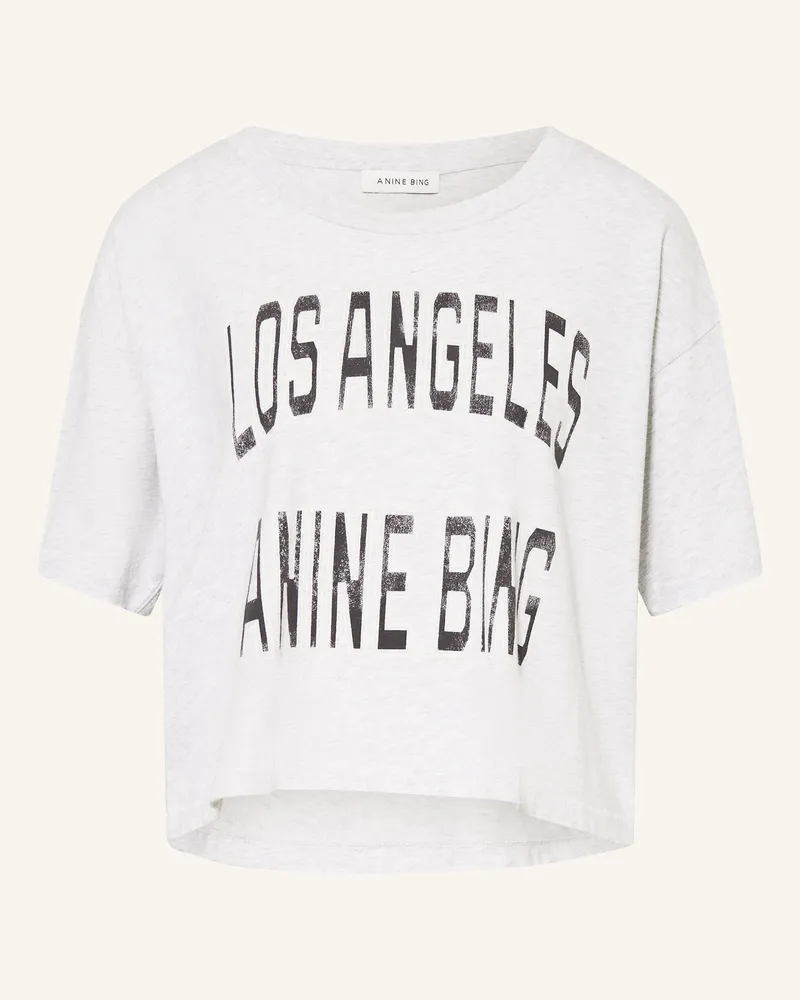 Anine Bing Cropped-Shirt Johnny grau Hellgrau