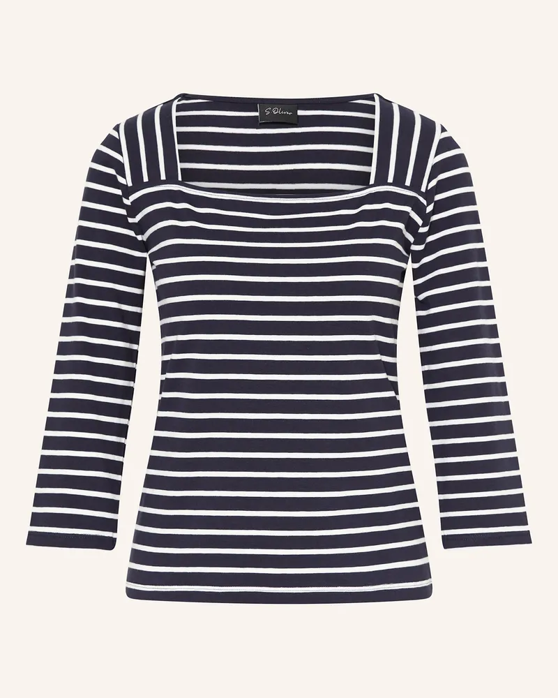 S.Oliver Shirt mit 3/4-Arm Dunkelblau