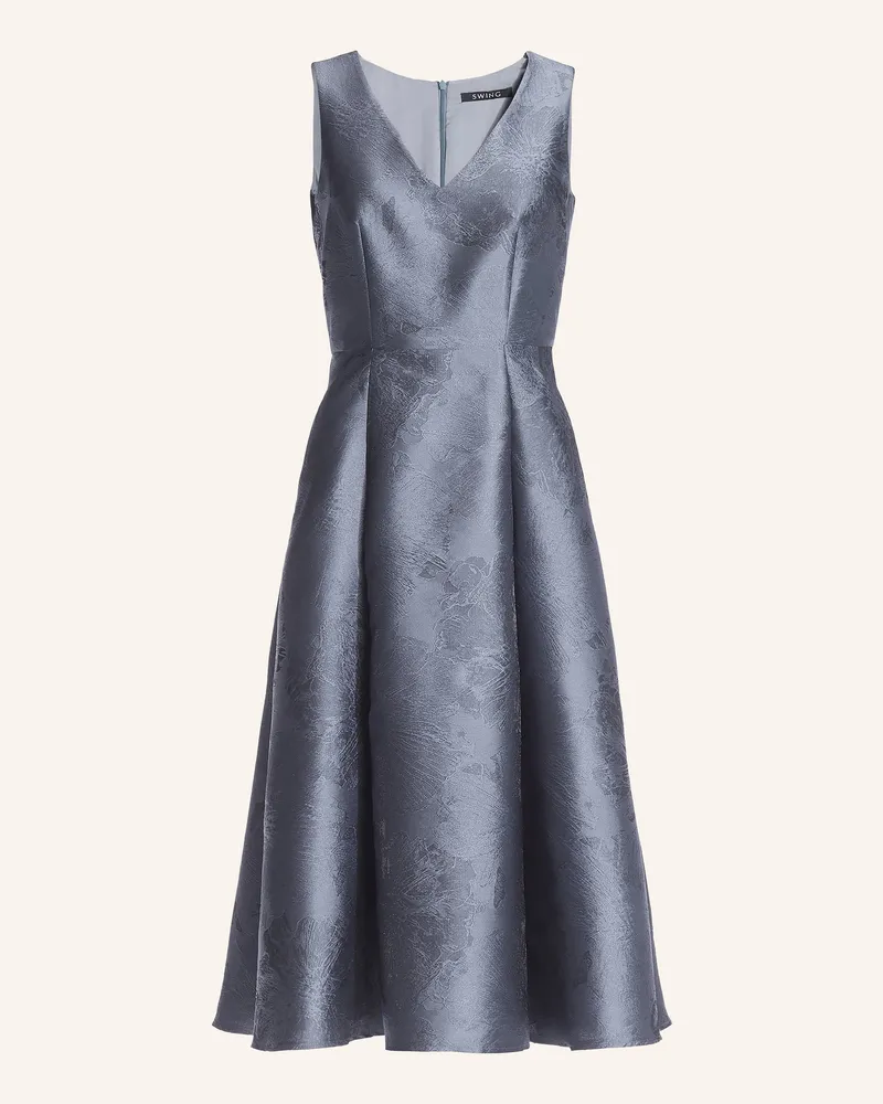 Swing Cocktailkleid blau Blaugrau