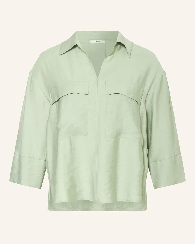 OPUS Blusenshirt FELMA mit 3/4-Arm Hellgrün