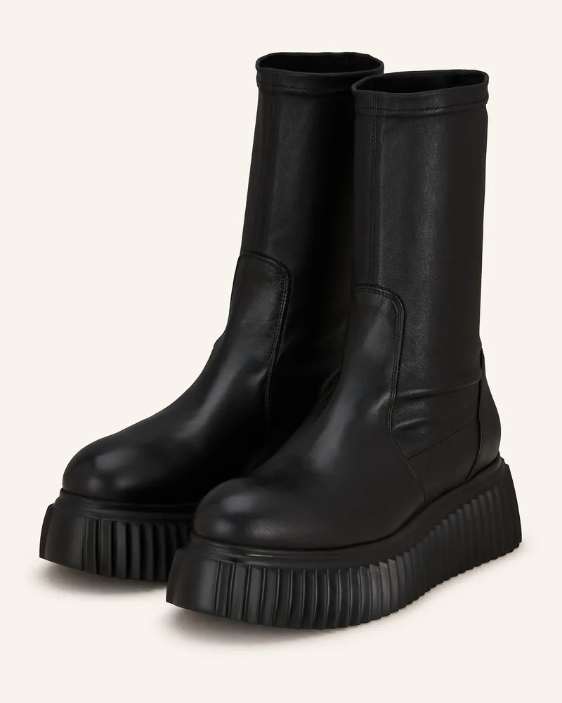 Attilio Giusti Leombruni Plateau-Boots Milagros schwarz Schwarz