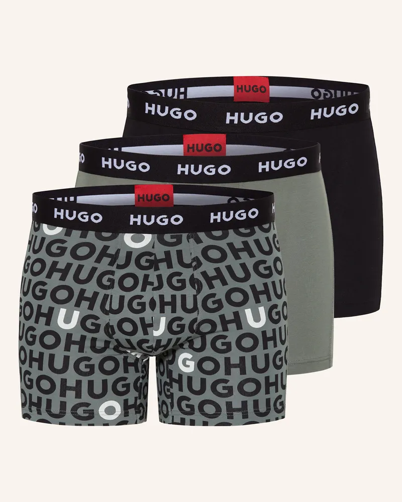 HUGO BOSS 3er-Pack Boxershorts Oliv