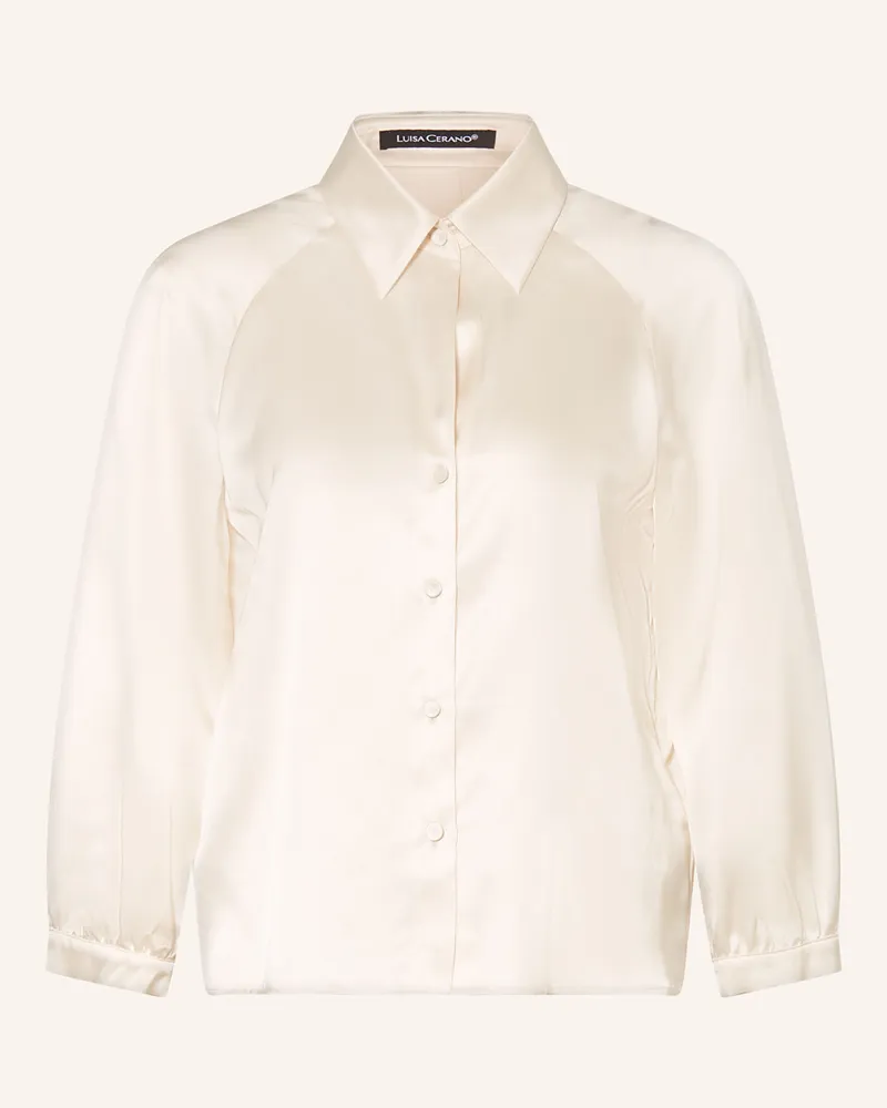 Luisa Cerano Hemdbluse aus Seide Creme