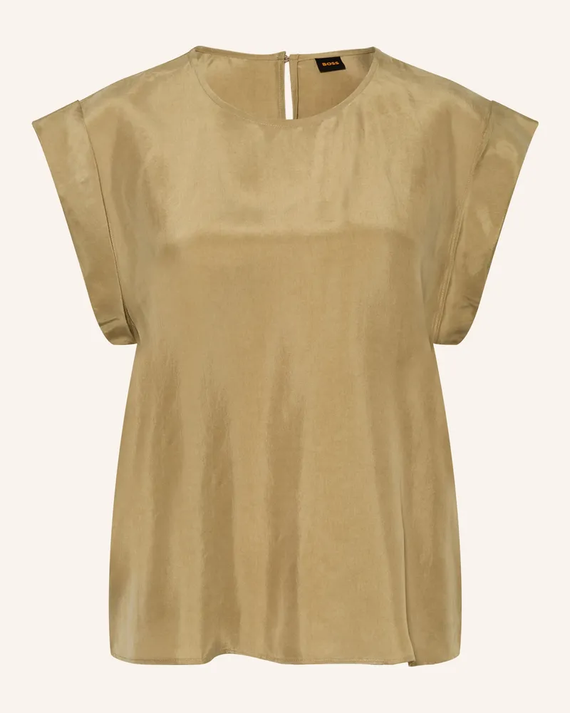 HUGO BOSS Blusenshirt Irnette braun Oliv