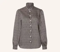 Rüschenbluse braun