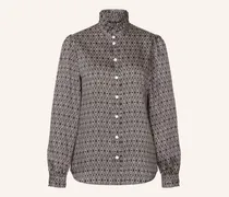 Rüschenbluse braun