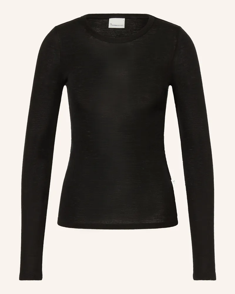 Knowledge Cotton Apparel Longsleeve Schwarz