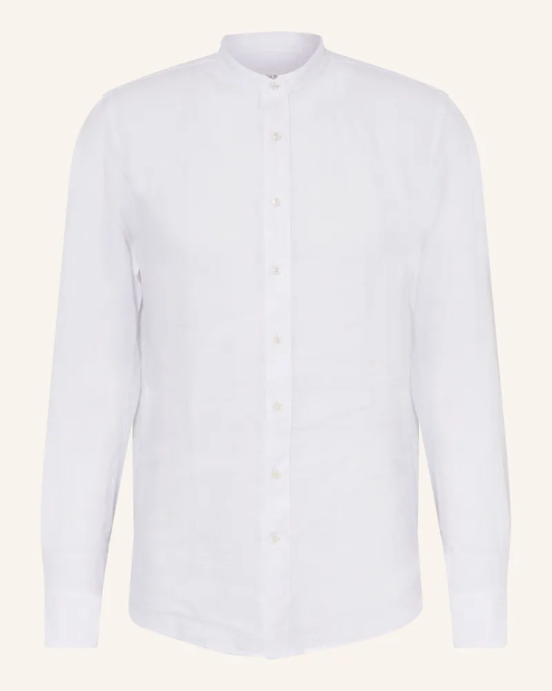 Profuomo Leinenhemd Slim Fit Weiss
