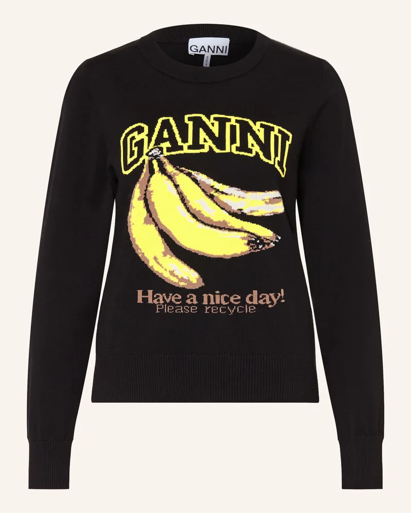 Ganni Pullover schwarz Schwarz