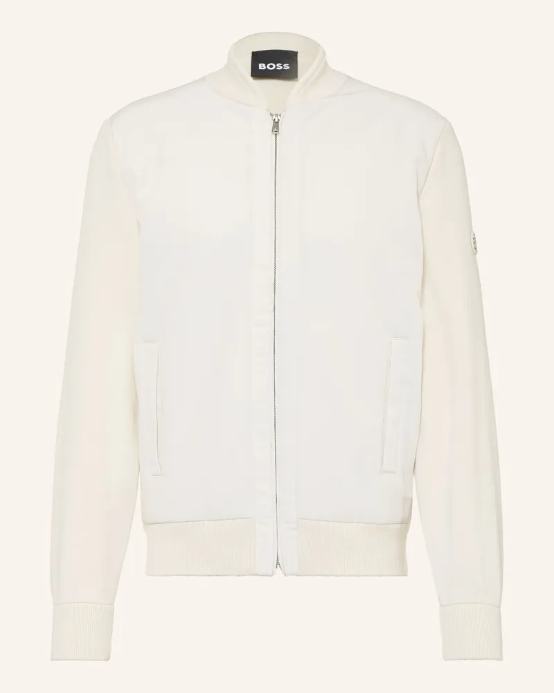 HUGO BOSS Blouson Levaio Im Materialmix weiss Ecru